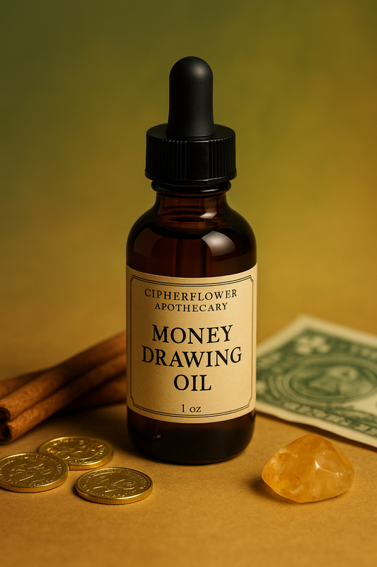 Money Drawing Conjure Oil – Ritual Anointing Oil for Prosperity, Wealth & Opportunity