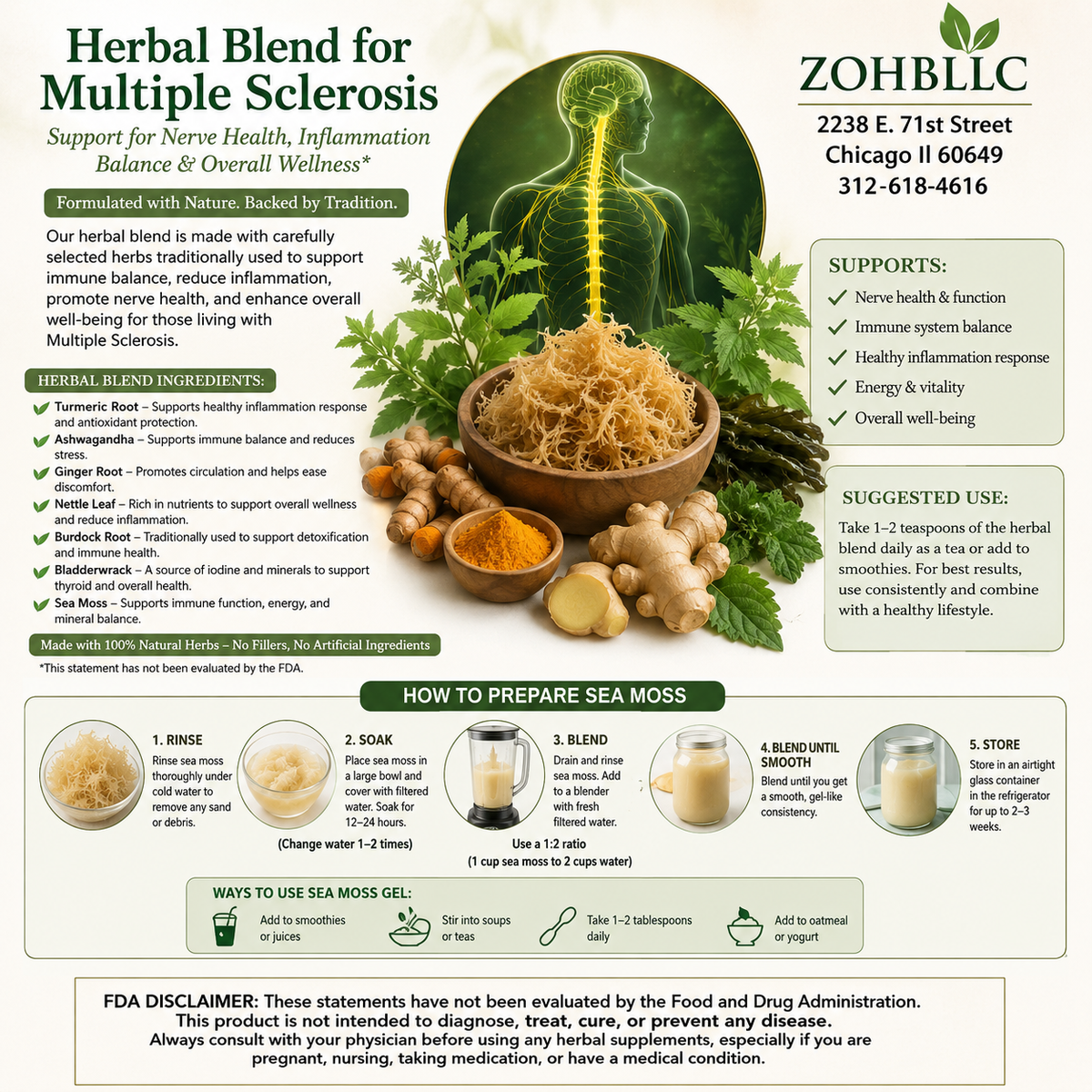 ZOHB NeuroVital Support Blend