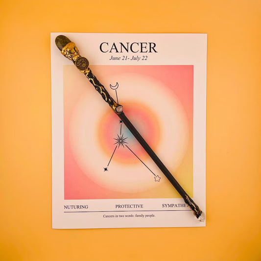 Zodiac Crystal Magic Wand – Astrological Energy Healing & Ritual Tool