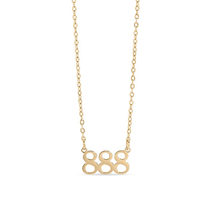 18K Gold PVD Stainless Steel Angel Number Necklace