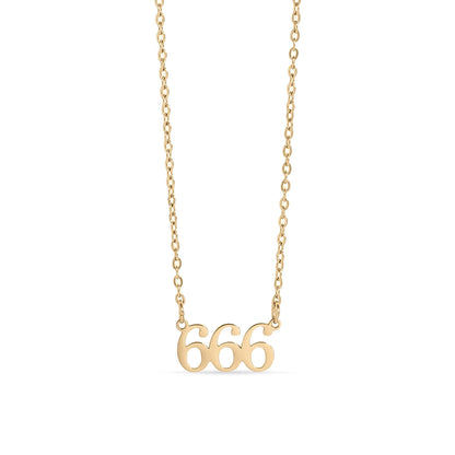 18K Gold PVD Stainless Steel Angel Number Necklace