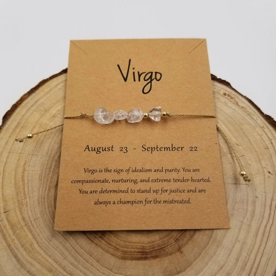 Natural Stone Handwoven Constellation Bracelet with Card