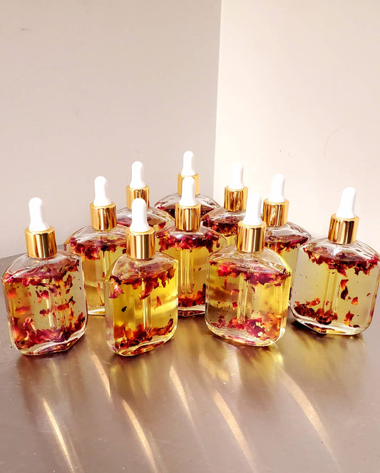 10 Infused Oil Unique Glass Droppers