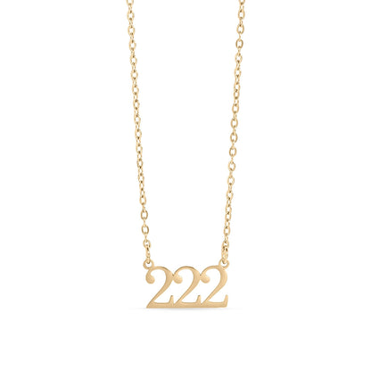 18K Gold PVD Stainless Steel Angel Number Necklace