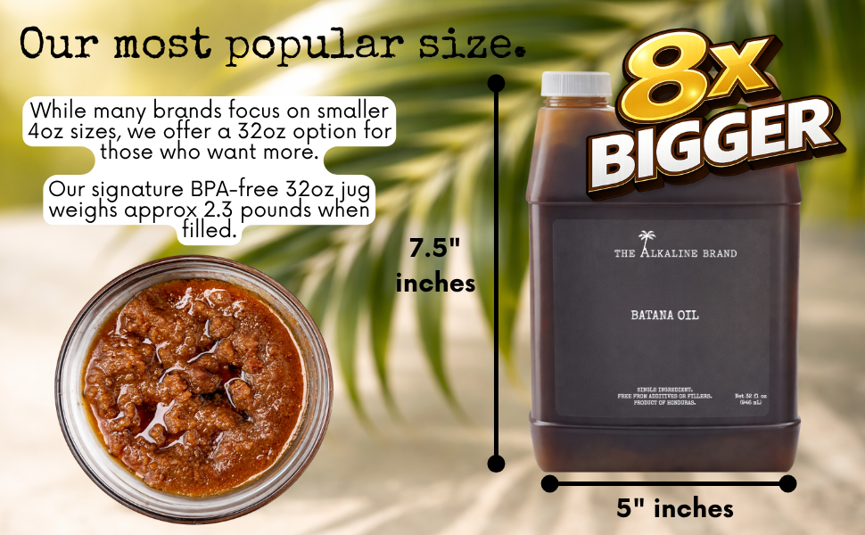 Raw Batana Oil from Honduras- 32 oz Jug
