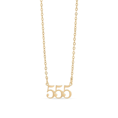 18K Gold PVD Stainless Steel Angel Number Necklace