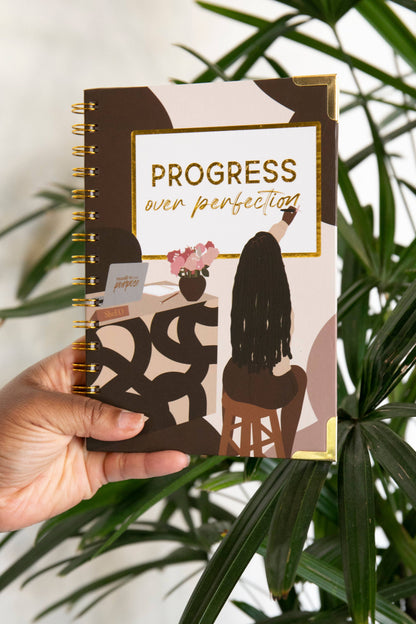 Progress Over Perfection Journal - Journal for Black Women