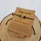 Natural Stone Chakra Bead Constellation Bracelet with Card