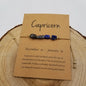 Natural Stone Handwoven Constellation Bracelet with Card