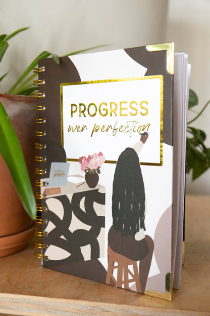 Progress Over Perfection Journal - Journal for Black Women