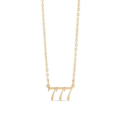 18K Gold PVD Stainless Steel Angel Number Necklace