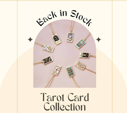 Tarot Card Necklace- Magician- 14K Gold stainless steel