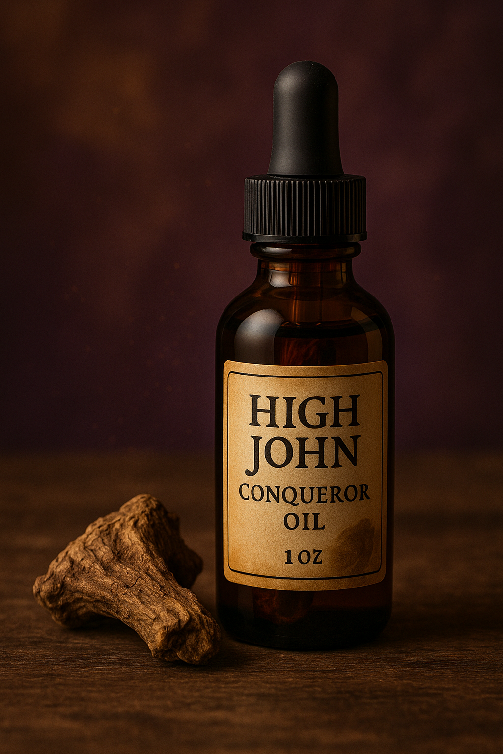 High John Conquer Conjure Oil- with root