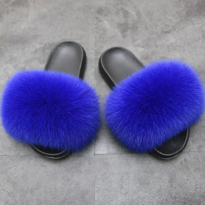 Real Fox Fur slippers