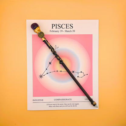 Zodiac Crystal Magic Wand