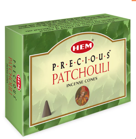 Precious Patchouli Incense Cones 12 packets of 10 cones Each