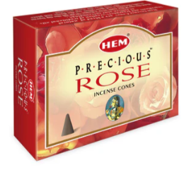 HEM - Precious Rose Incense Cones 12 packets of 10 cones Each