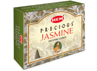 HEM - Precious Jasmine Incense Cones 12 packets of 10 cones Each