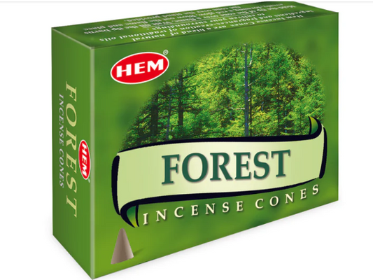 Hem - Forest Incense Cones 12 Packets OF 10 Cones Each