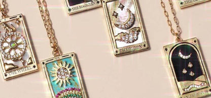 Tarot Card Necklace- Sun- 14K Gold stainless steel 