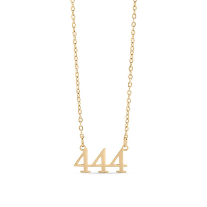 18K Gold PVD Stainless Steel Angel Number Necklace
