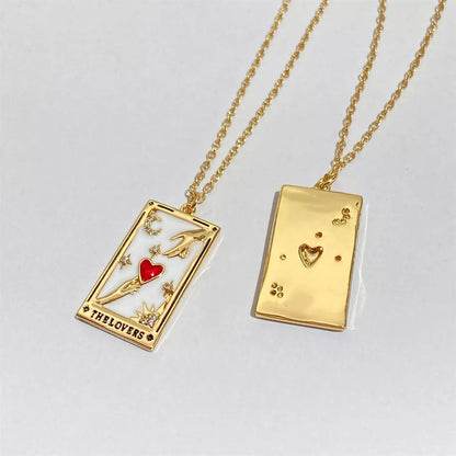 Tarot Card Necklace- Magician- 14K Gold stainless steel