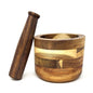 Acacia Wood Mortar & Pestle — Handcrafted Herb & Spice Grinder