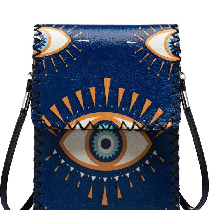 Evil Eye Printed Crossbody