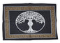 Tree Goddess Cloth 13x19" Gold & Silver print on Black