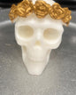 Skull Candle with Rose Crown – Love, Transformation & Ancestral Power Ritual Candle